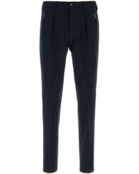 PT Torino - Midnight Blue Stretch Viscose Blend Pant - Lyst