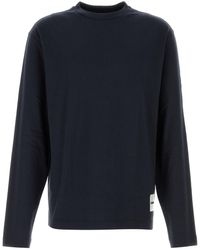 Jil Sander - Set di t-shirt in cotone blu notte - Lyst