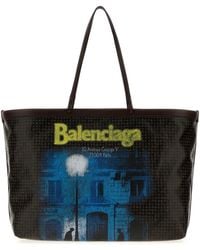Balenciaga - Printed Canvas Tote Select Shopping Bag - Lyst