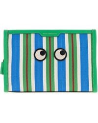 Anya Hindmarch - Embroidered Mesh Eyes Pouch - Lyst