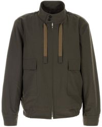 Sacai - Olive Green Polyester Jacket - Lyst