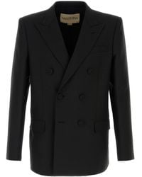 Valentino Garavani - Black Polyester Blend Jacket - Lyst