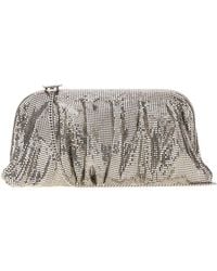 Benedetta Bruzziches - Silver Metal Knit Large Venus Clutch - Lyst