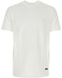 Jil Sander - T-shirt in cotone bianco - Lyst