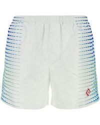 CASABLANCA - White Polyester Swimming Shorts - Lyst