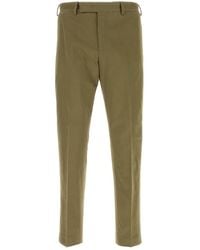 PT Torino - Army Green Stretch Cotton Pant - Lyst