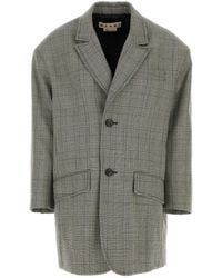 Marni - Embroidered Wool Oversize Blazer - Lyst