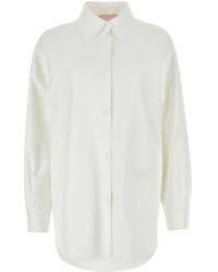 Valentino Garavani - White Cotton Blend Oversize Shirt - Lyst