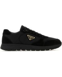 Prada - Sneakers Prax nere in Re-Nylon e pelle scamosciata - Lyst