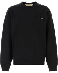 Valentino Garavani - Black Cotton Sweatshirt - Lyst