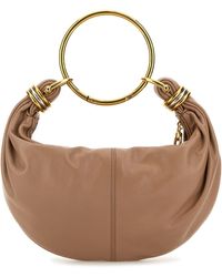 Chloé - Antiqued Pink Leather Bracelet Handbag - Lyst