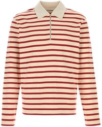 Jil Sander - Stripes Shirt Collar Polo - Lyst