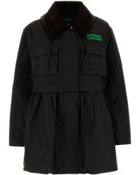 BARBOUR X GANNI - Dark Brown Cotton Jacket - Lyst