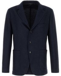 Brioni - Midnight Blue Silk And Cashmere Blazer - Lyst