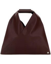 MM6 by Maison Martin Margiela - Borsa a mano Japanese in similpelle bordeaux - Lyst