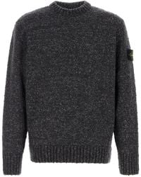 Stone Island - Dark Grey Wool Blend Sweater - Lyst