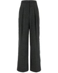 PT Torino - Embroidered Wool Blend Wide-leg Pant - Lyst