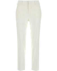 PT Torino - White Stretch Cotton Cigarette Pant - Lyst