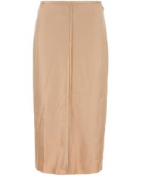 Ami Paris - Skin Stretch Satin Skirt - Lyst
