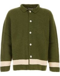 Bode - Camicia Marsh in crochet verde - Lyst