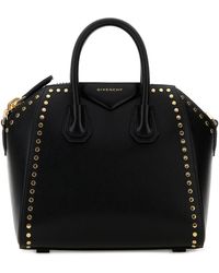 Givenchy - Borsa a mano Antigona mini in pelle nera - Lyst