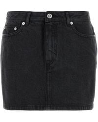 A.P.C. - Denim Mini Skirt - Lyst
