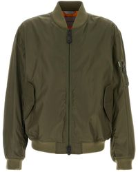 Balenciaga - Olive Green Nylon Bomber Jacket - Lyst
