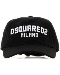 DSquared² - Black Cotton Baseball Cap - Lyst