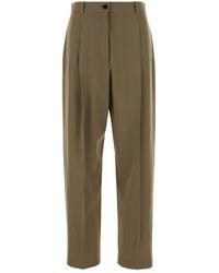 The Row - Army Green Wool Gianni Pant - Lyst
