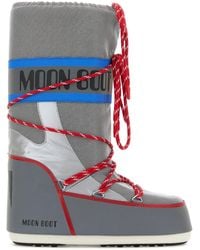 Moon Boot - Grey Fabric Icon Space Racing Boots - Lyst