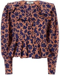Chloé - Printed Crepe Blouse - Lyst