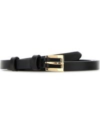 Prada - Cintura in pelle nera - Lyst