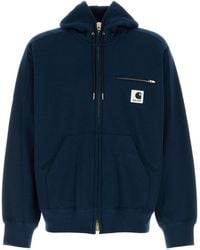 Carhartt - Navy Blue Cotton Sacai X Carhartt Wip Sweatshirt - Lyst