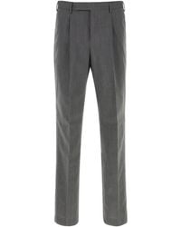 PT Torino - Grey Cotton Blend Edge Pant - Lyst