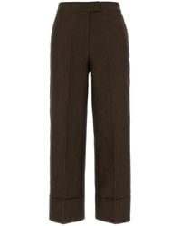 PT Torino - Chocolate Cotton Blend Colette Palazzo Pant - Lyst