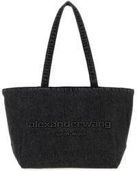 Alexander Wang - Slate Denim Punch Shopping Bag - Lyst