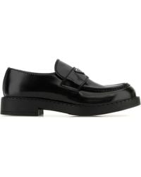 Prada - Mocassini Chocolate in pelle nera - Lyst