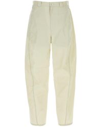 Lemaire - Sand Cotton Blend Pant - Lyst