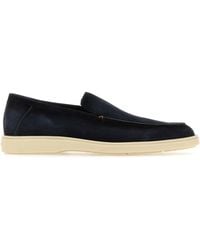 Santoni - Suede Moccasin - Lyst