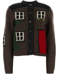 JW Anderson - Brown Wool Cardigan - Lyst