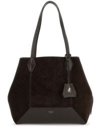 Jimmy Choo - Dark Suede Diamond Shopping Bag - Lyst