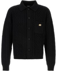 Versace - Shirt Collar Cardigan - Lyst