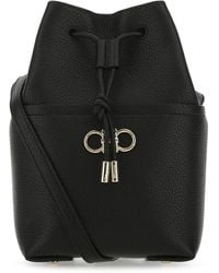 Ferragamo - Gancini Mini Leather Bucket Bag - Lyst