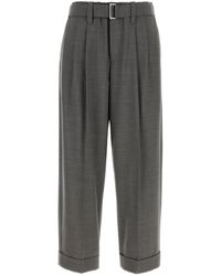 Brunello Cucinelli - Grey Stretch Wool Blend Pant - Lyst