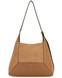 Jimmy Choo - Camel Suede Medium Diamond Shoulder Bag - Lyst
