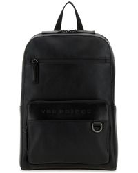 The Bridge - Black Leather Small Damiano Backpack - Lyst