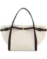 Tod's - White Canvas Small Shopping Bag - Lyst