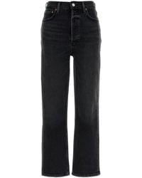 Agolde - Black Stretch Denim Jeans - Lyst