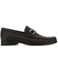 Ferragamo - Salvatore Dark Leather Grandioso Loafers - Lyst