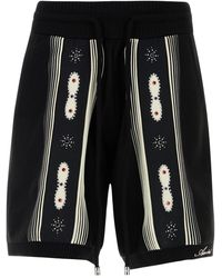 Amiri - Black Wool Blend Bermuda Shorts - Lyst